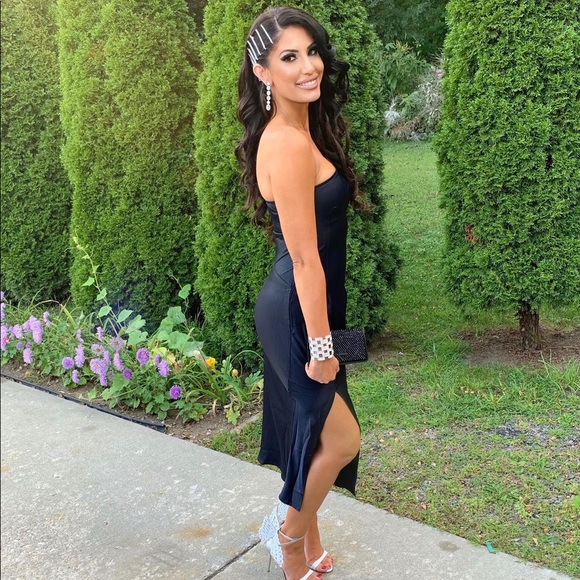 Petal & Pup Black Satin Dress - Picture 5 of 7